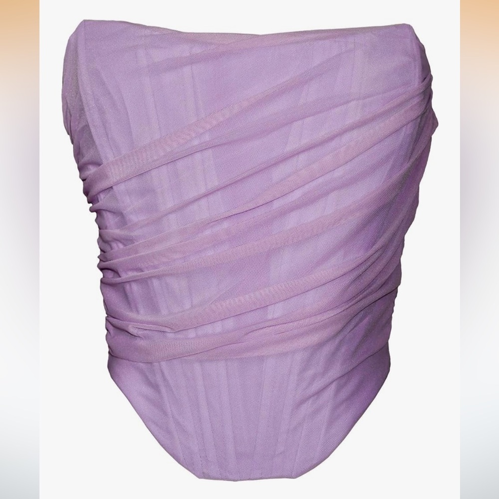 Lilac Ruched Strapless Bodice